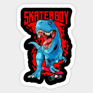 Dino Skater Sticker